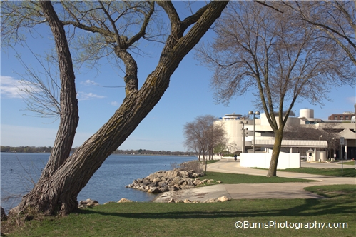 Picture of Monona Terrace from Law Park